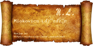 Miokovics Lázár névjegykártya